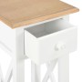 Mesa auxiliar de madera blanca 27x27x65,5 cm by , Side tables - Ref: Foro24-280057, Price: 76,29 €, Discount: %