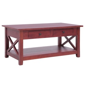 Mesa de centro de madera maciza de caoba marrón 100x55x46 cm de , Mesas de centro - Ref: Foro24-283837, Precio: 239,92 €, Des...