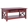 Mesa de centro de madera maciza de caoba marrón 100x55x46 cm de , Mesas de centro - Ref: Foro24-283837, Precio: 239,92 €, Des...
