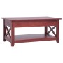 Mesa de centro de madera maciza de caoba marrón 100x55x46 cm de , Mesas de centro - Ref: Foro24-283837, Precio: 239,92 €, Des...