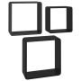 Estantes cubo de pared 3 unidades MDF negro by , Shelves and shelves - Ref: Foro24-323953, Price: 46,26 €, Discount: %