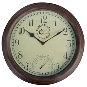 Esschert Design Reloj de estación con termómetro 30,5 cm TF007 by , Watches - Ref: Foro24-411487, Price: 28,94 €, Discount: %