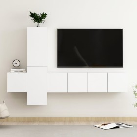 Set de muebles de salón TV 5 piezas madera de ingeniería blanco von , TV-Möbel - Ref: Foro24-3078653, Preis: 164,35 €, Rabatt: %
