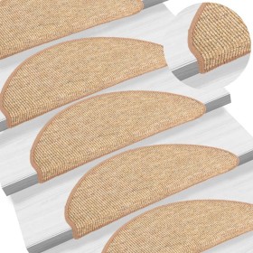 Alfombrilla autoadhesiva escalera 15 uds marrón claro 65x21x4cm von , Treppenmatten - Ref: Foro24-326904, Preis: 132,92 €, Ra...