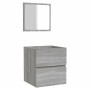 Armario de baño con espejo madera contrachapada gris Sonoma | Foro24.es | Tu tienda online para hogar, jardín y más Foro24.es