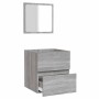 Armario de baño con espejo madera contrachapada gris Sonoma | Foro24.es | Tu tienda online para hogar, jardín y más Foro24.es