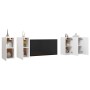 Muebles de salón 4 uds madera ingeniería blanco 30,5x30x60 cm by , TV Furniture - Ref: Foro24-3078740, Price: 132,74 €, Disco...