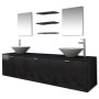 Conjunto de muebles de baño con lavabo y grifo 10 piezas negro von , Badezimmermöbel - Ref: Foro24-273691, Preis: 419,12 €, R...