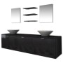 Conjunto de muebles de baño con lavabo y grifo 10 piezas negro von , Badezimmermöbel - Ref: Foro24-273691, Preis: 419,12 €, R...