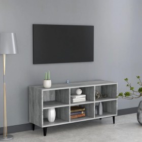 Mueble de TV con patas de metal gris Sonoma
