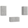 Set de muebles de salón 3 pzas madera ingeniería gris hormigón von , TV-Möbel - Ref: Foro24-3079077, Preis: 87,75 €, Rabatt: %