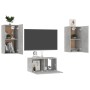 Set de muebles de salón 3 pzas madera ingeniería gris hormigón von , TV-Möbel - Ref: Foro24-3079077, Preis: 87,75 €, Rabatt: %