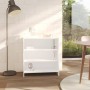 Aparador de madera contrachapada blanco 70x40,5x75 cm