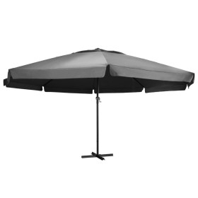 Sombrilla de jardín palo de aluminio gris antracita 600 cm by , Umbrellas - Ref: Foro24-47372, Price: 277,34 €, Discount: %