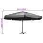 Sombrilla de jardín palo de aluminio gris antracita 600 cm von , Sonnenschirme - Ref: Foro24-47372, Preis: 277,34 €, Rabatt: %