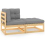 Juego de muebles de jardín 2 pzas y cojines madera pino maciza | Foro24.es | Tu tienda online para hogar, jardín y más Foro24.es