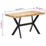 Mesa de comedor madera maciza de mango rugosa 120x60x75 cm de , Mesas de cocina y de comedor - Ref: Foro24-247441, Precio: 21...
