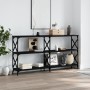 Mesa consola madera de ingeniería negra 156x28x80,5 cm by , Side tables - Ref: Foro24-835424, Price: 78,40 €, Discount: %