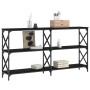 Mesa consola madera de ingeniería negra 156x28x80,5 cm by , Side tables - Ref: Foro24-835424, Price: 78,40 €, Discount: %