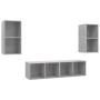 Muebles de salón de pared 4 pzs madera ingeniería gris hormigón von , TV-Möbel - Ref: Foro24-3079875, Preis: 146,52 €, Rabatt...