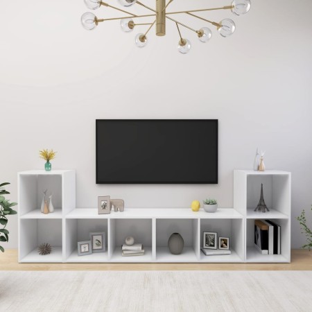 Muebles de salón 4 pzas madera ingeniería blanco 72x35x36,5 cm | Foro24.es | Tu tienda online para hogar, jardín y más Foro24.es