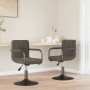 Sillas de comedor giratorias 2 unidades terciopelo gris oscuro