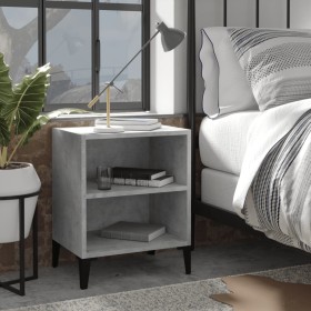Mesita de noche con patas metal gris hormigón 40x30x50 cm von , Nachttische - Ref: Foro24-805805, Preis: 31,62 €, Rabatt: -5%%