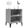 Mesita de noche con patas metal gris hormigón 40x30x50 cm von , Nachttische - Ref: Foro24-805805, Preis: 31,62 €, Rabatt: -5%%