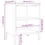Mesita de noche con patas metal gris hormigón 40x30x50 cm von , Nachttische - Ref: Foro24-805805, Preis: 31,62 €, Rabatt: -5%%