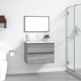 Set de muebles de baño 2 pzas madera contrachapada gris sonoma von , Badezimmermöbel - Ref: Foro24-815736, Preis: 75,69 €, Ra...