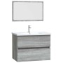Set de muebles de baño 2 pzas madera contrachapada gris sonoma von , Badezimmermöbel - Ref: Foro24-815736, Preis: 75,69 €, Ra...