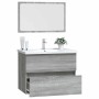 Set de muebles de baño 2 pzas madera contrachapada gris sonoma von , Badezimmermöbel - Ref: Foro24-815736, Preis: 75,69 €, Ra...