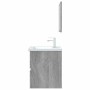 Set de muebles de baño 2 pzas madera contrachapada gris sonoma