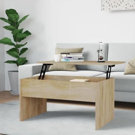 Mesa de centro madera ingeniería roble Sonoma 80x50,5x41,5 cm de vidaXL, Mesas de centro - Ref: Foro24-809641, Precio: 66,44 ...