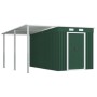 Cobertizo jardín con tejado extendido acero verde 336x270x181 cm by , Sheds - Ref: Foro24-144041, Price: 734,16 €, Discount: %