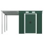Cobertizo jardín con tejado extendido acero verde 336x270x181 cm by , Sheds - Ref: Foro24-144041, Price: 734,16 €, Discount: %