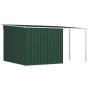 Cobertizo jardín con tejado extendido acero verde 336x270x181 cm by , Sheds - Ref: Foro24-144041, Price: 734,16 €, Discount: %