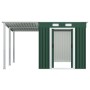 Cobertizo jardín con tejado extendido acero verde 336x270x181 cm by , Sheds - Ref: Foro24-144041, Price: 734,16 €, Discount: %