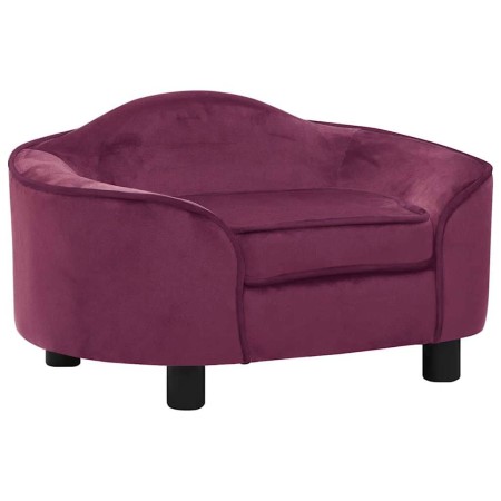 Sofá para perros felpa borgoña 67x47x36 cm by , Beds for dogs - Ref: Foro24-171089, Price: 85,83 €, Discount: %