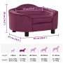 Sofá para perros felpa borgoña 67x47x36 cm by , Beds for dogs - Ref: Foro24-171089, Price: 85,83 €, Discount: %