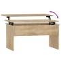 Center table made of Sonoma oak engineered wood, measuring 80x50.5x41.5 cm. by vidaXL, Coffee table - Ref: Foro24-809641, Pri...