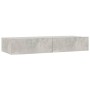 Mueble para TV con luces LED gris hormigón 90x35x15,5 cm de , Muebles TV - Ref: Foro24-832876, Precio: 64,93 €, Descuento: %