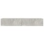 Mueble para TV con luces LED gris hormigón 90x35x15,5 cm de , Muebles TV - Ref: Foro24-832876, Precio: 64,93 €, Descuento: %