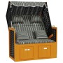 Silla Strandkorb con cojines ratán sintético madera negro gris by , Loungers - Ref: Foro24-318666, Price: 338,98 €, Discount: %