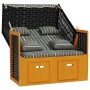Silla Strandkorb con cojines ratán sintético madera negro gris by , Loungers - Ref: Foro24-318666, Price: 338,98 €, Discount: %