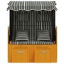 Silla Strandkorb con cojines ratán sintético madera negro gris de , Tumbonas - Ref: Foro24-318666, Precio: 338,87 €