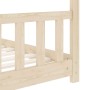 Estructura de cama infantil de madera maciza de pino 80x160 cm by , Cribs and beds for children - Ref: Foro24-283365, Price: ...