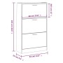 Mueble zapatero madera contrachapada marrón roble 63x24x103 cm | Foro24.es | Tu tienda online para hogar, jardín y más Foro24.es