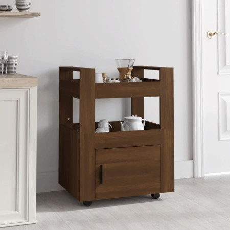 Carrito de cocina madera contrachapada marrón roble 60x45x80cm | Foro24.es | Tu tienda online para hogar, jardín y más Foro24.es