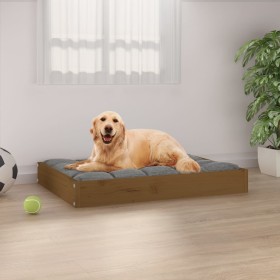 Cama para perros madera maciza pino marrón miel 71,5x54x9 cm von , Betten für Hunde - Ref: Foro24-820859, Preis: 37,45 €, Rab...